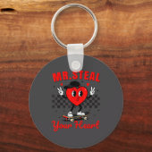 Mr Steal Your Heart For Boys Toddlers Valentine's  Sleutelhanger (Voorkant)