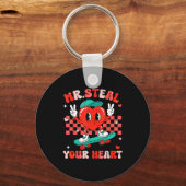 Mr Steal Your Heart For Boys Toddlers Valentine's  Sleutelhanger (Voorkant)
