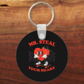 Mr Steal Your Heart For Boys Toddlers Valentine's  Sleutelhanger (Voorkant)