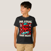 Mr Steal Your Heart For Boys Toddlers Valentine's  T-shirt (Voorkant volledig)
