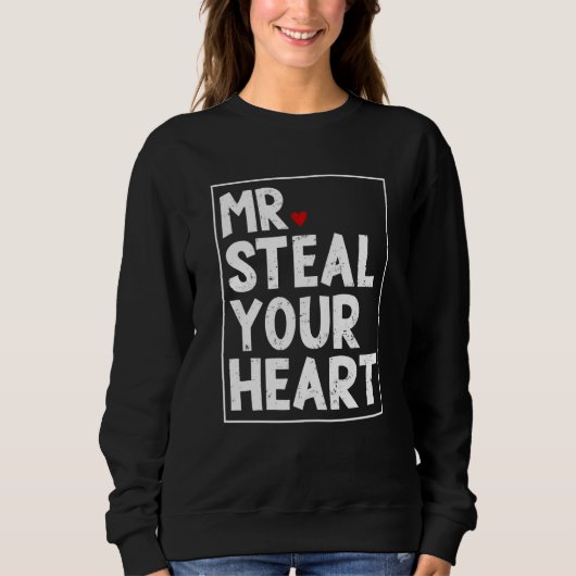 Mr Steal Your Heart For Boys Toddlers Valentine's  Trui (Voorkant)