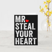 Mr. Steal Your Heart Funny Valentines Day Men’s  Kaart (Gele Bloem)