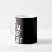 Mr. Steal Your Heart Funny Valentines Day Men’s  Koffiemok (Voorkant links)