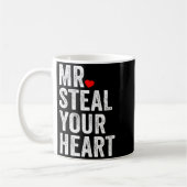 Mr. Steal Your Heart Funny Valentines Day Men’s  Koffiemok (Links)