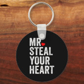 Mr. Steal Your Heart Funny Valentines Day Men’s Sleutelhanger (Voorkant)