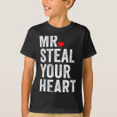 Mr. Steal Your Heart Funny Valentines Day Men’s T-shirt (Voorkant)