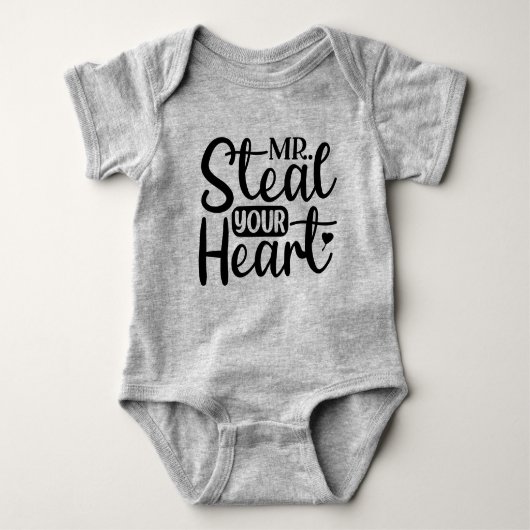 Mr. Steal Your Heart Valentijnsdag Baby Bodysuit (Voorkant)