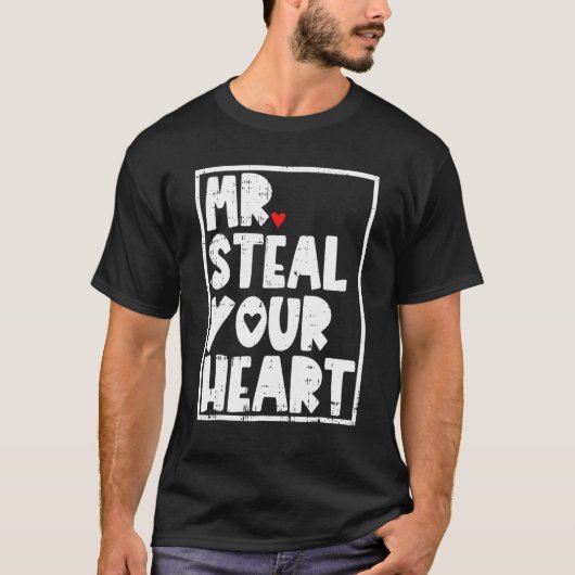 Mr Steal Your Heart Valentines Day Funny V Day Boy T-shirt (Voorkant)