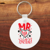 Mr Steal Your Heart Valentines Day Matching Coupl  Sleutelhanger (Voorkant)