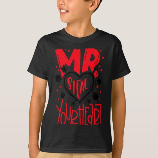 Mr Steal Your Heart Valentines Day Matching Coupl  T-shirt (Voorkant)