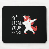 Mr Steal Your Heart Valentines Day V Day Boys Unic Muismat (Voorkant)