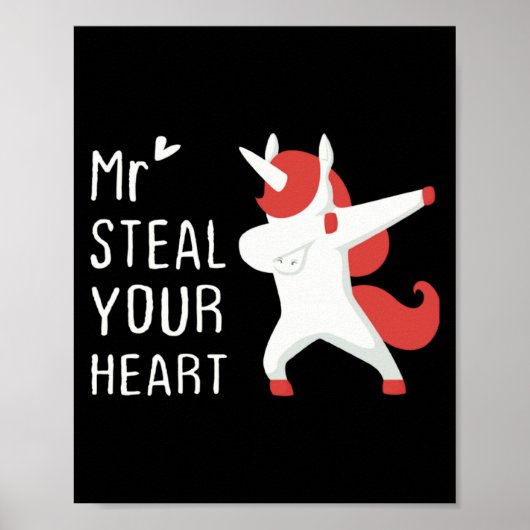 Mr Steal Your Heart Valentines Day V Day Boys Unic Poster (Voorkant)