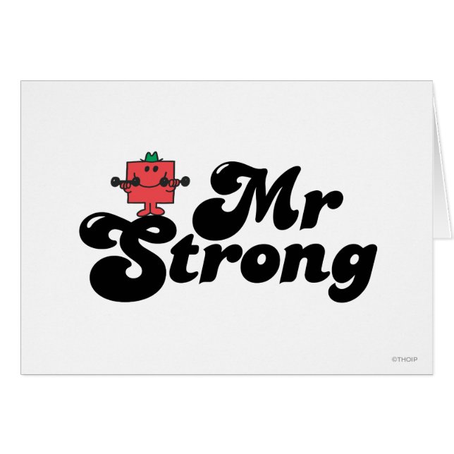 Mr Strong | Gewichten en blokletters (Voorkant Horizontaal)