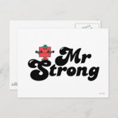 Mr Strong | Gewichten en blokletters Briefkaart (Voorkant / Achterkant)