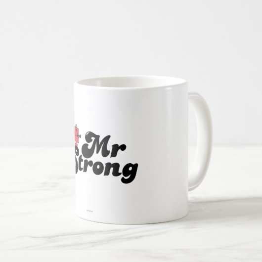 Mr Strong | Gewichten en blokletters Koffiemok (Voorkant rechts)
