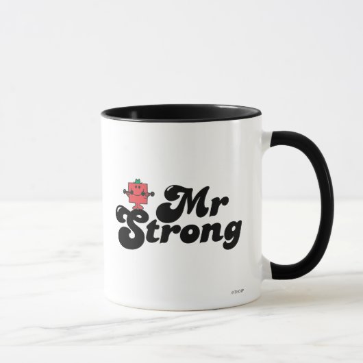 Mr Strong | Gewichten en blokletters Mok (Rechts)