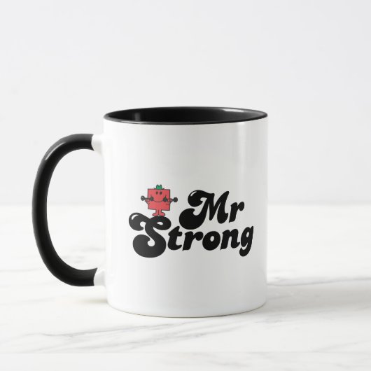 Mr Strong | Gewichten en blokletters Mok (Links)