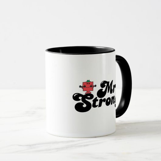 Mr Strong | Gewichten en blokletters Mok (Voorkant rechts)