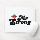 Mr Strong | Gewichten en blokletters Muismat (Met muis)