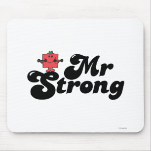 Mr Strong   Gewichten en blokletters Muismat