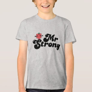 Mr Strong   Gewichten en blokletters Tri-Blend Shirt