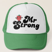 Mr Strong | Gewichten en blokletters Trucker Pet (Voorkant)