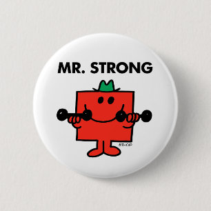 Mr Strong Hefgewicht Ronde Button 5,7 Cm