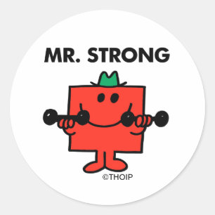 Mr Strong   Hefgewicht Ronde Sticker