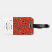 Mr Strong | Hefgewicht rood en groen patroon Bagagelabel (Achterkant horizontaal)