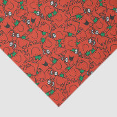 Mr Strong | Hefgewicht rood en groen patroon Tissuepapier (Detail)
