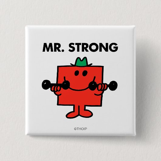 Mr Strong | Hefgewicht Vierkante Button 5,1 Cm (Voorkant)