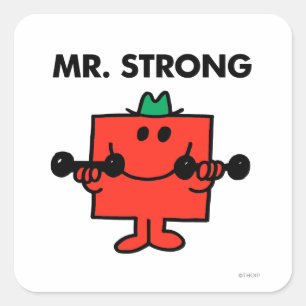Mr Strong   Hefgewicht Vierkante Sticker