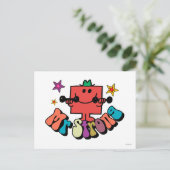 Mr Strong | Kleurrijke letters en sterren Briefkaart (Staand voorkant)