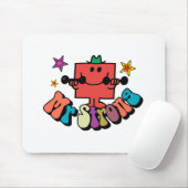 Mr Strong | Kleurrijke letters en sterren Muismat (Met muis)