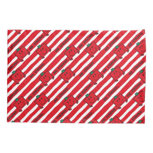 Mr Strong | Patroon rode strepen Kussensloop (Achterkant-Links)