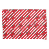 Mr Strong | Patroon rode strepen Kussensloop (Voorkant-Links)