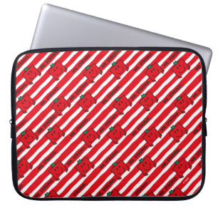 Mr Strong Patroon rode strepen Laptop Sleeve