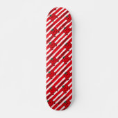 Mr Strong | Patroon rode strepen Skateboard (Voorkant)