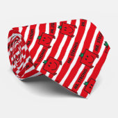 Mr Strong | Patroon rode strepen Stropdas (Opgerold)