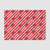 Mr Strong | Patroon rode strepen Tissuepapier (Voorkant)