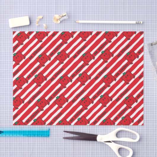 Mr Strong | Patroon rode strepen Tissuepapier (Craft)