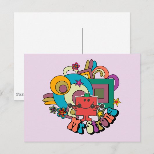 Mr Strong | Psychedelische wervelingen, sterren en Briefkaart (Voorkant / Achterkant)