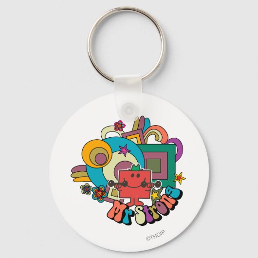 Mr Strong | Psychedelische wervelingen, sterren en Sleutelhanger (Voorkant)