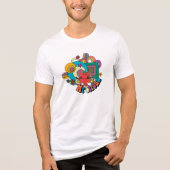 Mr Strong | Psychedelische wervelingen, sterren en Tri-Blend Shirt (Voorkant)