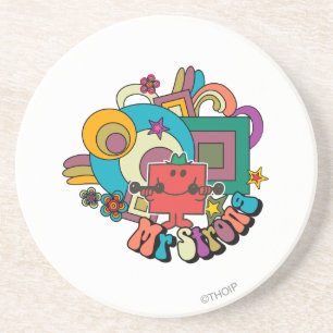 Mr Strong Psychedelische wervelingen, sterren en Zandsteen Onderzetter