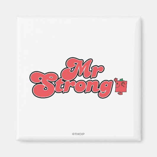 Mr Strong | rode letters Magneet (Voorkant)