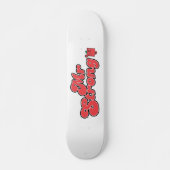 Mr Strong | rode letters Persoonlijk Skateboard (Voorkant)