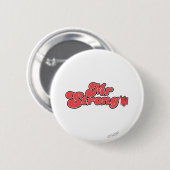 Mr Strong | rode letters Ronde Button 5,7 Cm (Voorkant /achterkant)