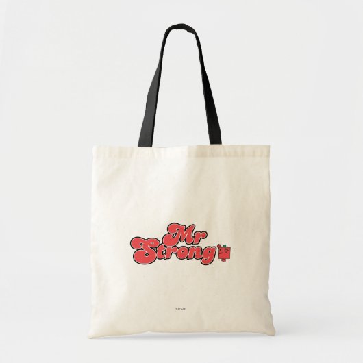 Mr Strong | rode letters Tote Bag (Voorkant)