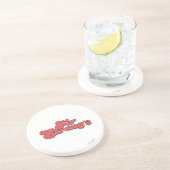 Mr Strong | rode letters Zandsteen Onderzetter (Zijkant)